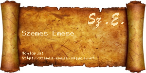 Szemes Emese névjegykártya