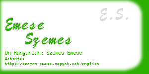 emese szemes business card